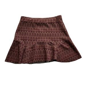 Free People red & yellow knit mini skirt size M NWT